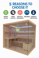Ruang Sauna Uap Basah & Kering Modern Chorus dengan Pemanas Batu Vulkanik untuk Salon Kecantikan, Vila, Kayu Solid Buatan Tangan