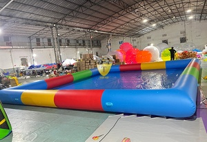 Piscine gonflable robuste en bâche PVC double couche 0,9 mm, fabrication soignée, étanche, pour activités aquatiques - Product Image 4