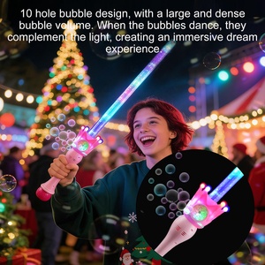 Espada de Burbujas de Neón con Corona de 10 Orificios, Portátil, Iluminada, de PS/ABS, Juguete Infantil, Tema Romántico, Accesorios para Fiestas de Boda al Aire Libre, para Padres e Hijos - Product Image 4