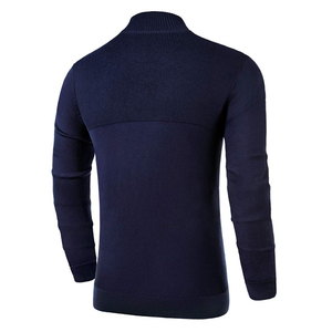 Maglione Invernale da <span class=keywords><strong>Uomo</strong></span> con Zip a un Quarto, Collo Alto, Pullover Lavorato a <span class=keywords><strong>Maglia</strong></span> con Bordi a Costine, 100% <span class=keywords><strong>Cotone</strong></span> - Product Image 5