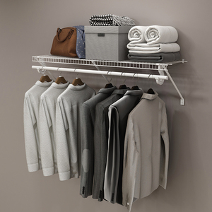 Tùy Chỉnh Nhựa Quần Áo Đường Sắt Móc Thiệt Hại Miễn Phí Tường Lưu Trữ Cho Treo Quần Áo Cho Phòng Tắm & Nhà Bếp - Product Image 2