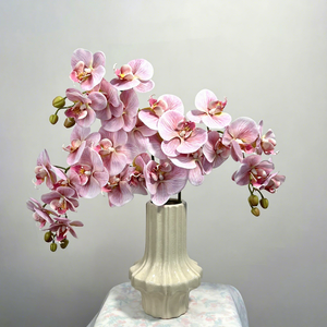 Flor Artificial <span class=keywords><strong>de</strong></span> Alta Calidad, 3D, 9 Cabezas, Phalaenopsis, para Decoración del Hogar, Accesorios <span class=keywords><strong>de</strong></span> Fotografía <span class=keywords><strong>de</strong></span> Bodas - Product Image 1