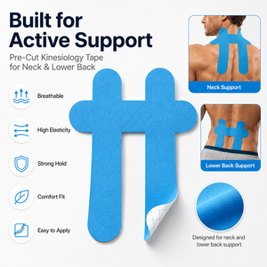 Cinta de Kinesiología Pre-cortada Impermeable Sailipu, Cinta Elástica de Algodón para Soporte Muscular, para Deportes y Rehabilitación - Product Image 2