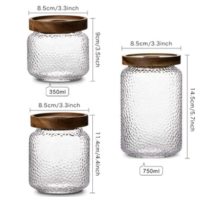 Pot en verre transparent pour maçon de cuisine 300ml, avec joint en <span class=keywords><strong>caoutchouc</strong></span> de liège - Product Image 3