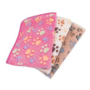 Couverture en flanelle pour animaux de compagnie, tapis de couchage chaud, en laine, Super doux, pour chiens et chats, meilleure vente