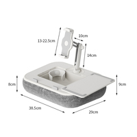 Support de tablette détachable 3-en-1 en ABS, support d'ordinateur portable, support universel pour appareils mobiles et PC, idéal pour iPad, lit, canapé, voyage, voiture