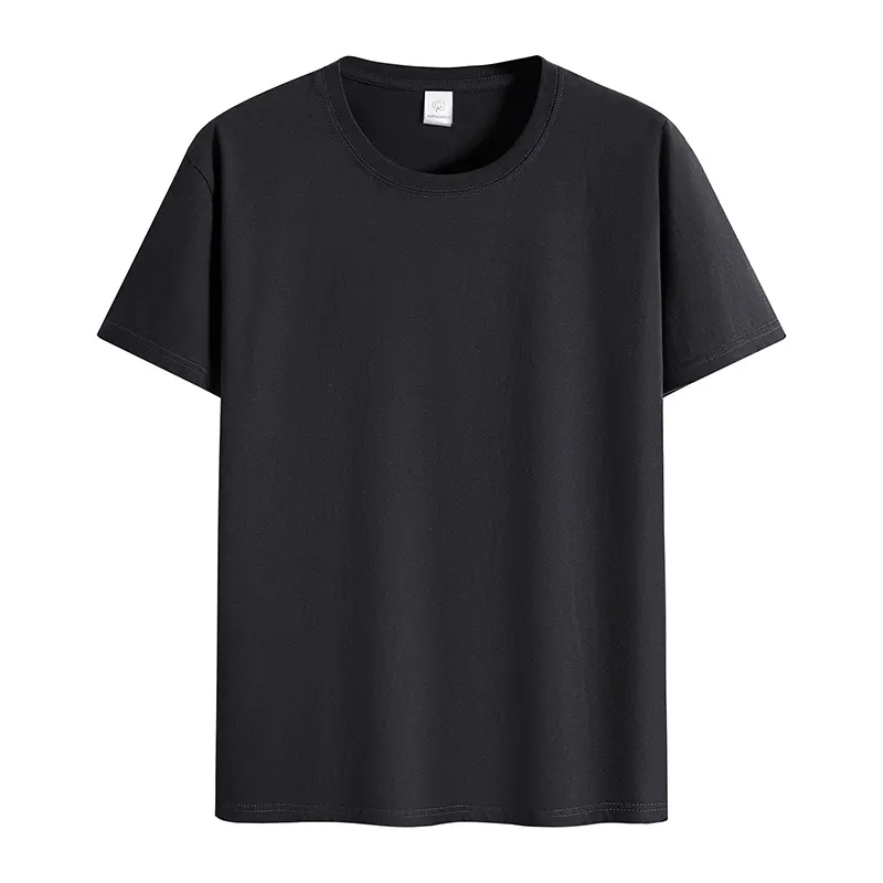 T-shirt da uomo di alta qualità in cotone nero elegante t-shirt da uomo Versatile e senza tempo stile senza tempo facile abbinamento