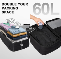 Sac à dos pour ordinateur portable de voyage et d'affaires, imperméable, durable, avec port USB, en polyester, antivol, avec fermeture à compression sous vide