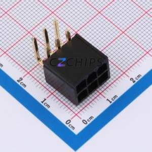 HC-5557-2*3AW-B-GP-05 Wire-to-Board Pin Header Bent Lead Through Hole,P=4.2mm 2x3P 4.2mm Right Angle Insert Mini-Fit (MX 4.2) - Product Image 1