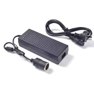 Convertidor de CA a CC, fuente de alimentación de 12V 10A con 100-240V a 12 voltios, toma de encendedor de coche, adaptador de corriente de escritorio Universal