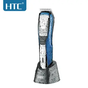 HTC AT-029-cortadora de pelo profesional, inalámbrica, resistente al agua, con estuche personalizado desmontable