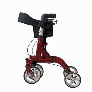 신제품 도매 레드 롤러 보행기 장애인용 좌석 휠체어 - Product Image 4