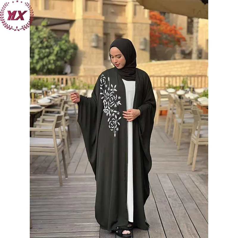 Islamische Kleidung Großhandel Türkei Print Kleid Plus Size Damen röcke Zweiteiliges Set Gebet Abaya für Muslime