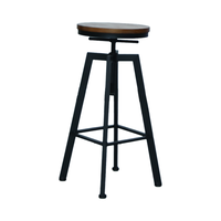Chaises de bar réglables en hauteur et table, mobilier en bois, chaise haute de bar pour café, restaurant, salle à manger