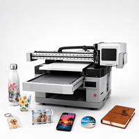 Impresora UV de Inyección de Tinta de Cama Plana, Tamaño A1, Semiautomática, Multifuncional, de Alta Velocidad, Resolución de 1200x1200dpi, para Bolígrafos, Botellas y Teléfonos