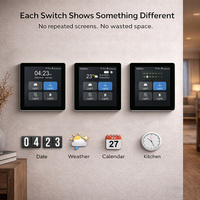Interruptor de luz inteligente Tuya Wifi Zigbee Wifi Mesh de pantalla completa de 1/2/3/4 bandas para cortinas, compatible con Smart Living, Alexa y Google Home