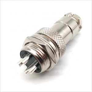 GX16 4 פינים 16mm התעופה פאג זכר ונקבה פנל מתכת עגול מחבר עבור ציוד אלקטרוני - Product Image 5