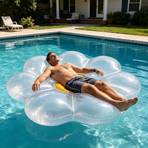 Flotteur gonflable en PVC pour <span class=keywords><strong>piscine</strong></span>, en forme de fleur, pour adultes, durable, pour les loisirs et les divertissements aquatiques - Product Image 4