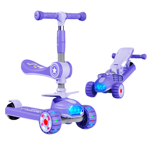 Trottinettes pliantes pour enfants, trottinette à pousser, grande taille, roues en PU, trottinette à 3 roues, patinetas avec siège - Product Image 1