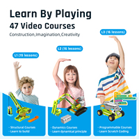 Makerzoid Premium STEM programlanabilir Robot seti çocuklar için 6 + bilim deney seti 47 ücretsiz eğitim videoları LG blokları Robot Ma