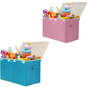 Boîte de rangement pliable pour jouets et vêtements d'enfants, idéale pour chambre d'enfant, crèche, aire de jeux, grand bac de rangement pour bébé - Product Image 6