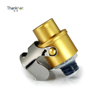 Thankhot Bouchon à vin Bouchon à champagne Loquets simples en acier inoxydable Pompe en plastique de qualité alimentaire Vide Sparkling Fizz Preserver