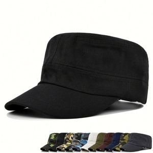 Flat Cap Curved Eaves <b>Light</b> <b>Board</b> Leisure Mountaineering Sun Hat Summer 100% Cotton Unisex Outdoor Wholesale Captain Hat - Product Image 1