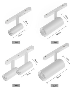 Éclairage <span class=keywords><strong>sur</strong></span> <span class=keywords><strong>rail</strong></span> magnétique encastré LED blanc intelligent 8w 3000k 48v Projecteur à gradation <span class=keywords><strong>sur</strong></span> <span class=keywords><strong>rail</strong></span> linéaire à double tête pour salon et bureau - Product Image 6