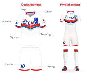Make your own football uniforms set fashion tracksuit sublimation China football shirt maker custom men football shirt blank - Product Image 5