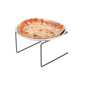 Stainless Steel <b>Pizza</b> Serving Stand With Iron Stand Customized Shape Hotel Restaurant <b>Pizza</b> Holder Stand In India - Product Image 1