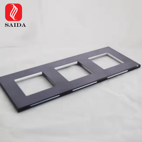 Verre trempé OEM haute résistance 2 mm pour panneau de commutation/interrupteur tactile intelligent pour éclairage électrique, utilisation en hôpital et salle de bain, personnalisable