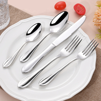 Ensemble de couverts de luxe en acier inoxydable 18/10, personnalisable et durable, pour la vente en gros