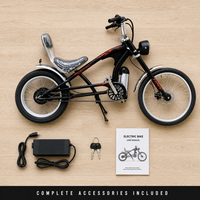 Vélo Électrique Sportif au Design Attrayant, Pneus Larges de 20 Pouces, Suspension Avant, Moteur Arrière, Vitesse Maximale 35-45 km/h