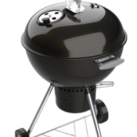 Barbecue à charbon de bois Portable, 35/14 pouces, gril rond, poêle de Camping pour cuisine en extérieur, robuste