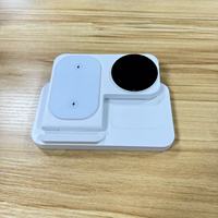 Nieuwe multifunctionele 3-in-1 snellaad draadloze oplader standaard houder kalender wekker mobiele telefoon 15W output wit