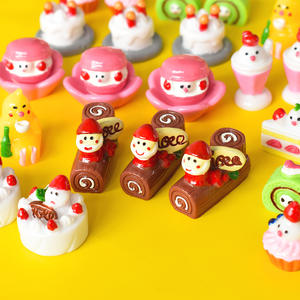Aliments miniatures pour maison de poupée, accessoires DIY en colle crème, série de desserts japonais, matériaux de décoration en résine tendance - Product Image 2