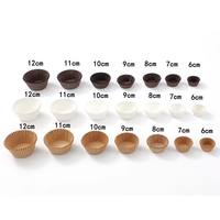 Moules à cupcakes en papier blanc et brun naturel de 6 cm et 11 cm, résistants à la chaleur, durables, pour la cuisson des gâteaux, qualité alimentaire