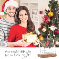 Panneau en acrylique « Rappel d'amour » avec base en bois - Cadeaux romantiques pour anniversaires