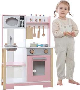 Unisex 10 adet ahşap mutfak aksesuarları oyna Set pişirme oyuncak yiyecekler 3 + yaşındaki erkek eğitici oyuncak mutfak kutusu paketlenmiş - Product Image 2