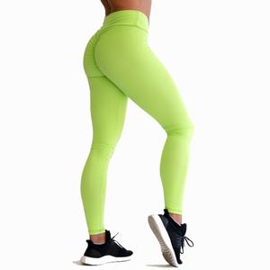 Custom Women's High Waist <b>Gym</b> Workout <b>Leggings</b> with Breathable <b>Scrunch</b> <b>Bum</b> Tights Solid Pattern Yoga Pants - Product Image 6