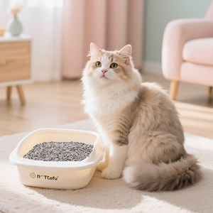 ขยะแมวเต้าหู้ CARON เป็นมิตรต่อสิ่งแวดล้อม1.5มม. ย่อยสลายได้ทางชีวภาพและ Flushable ทำด้วยน้ำข้าวโพดถั่วเหลือง - Product Image 1