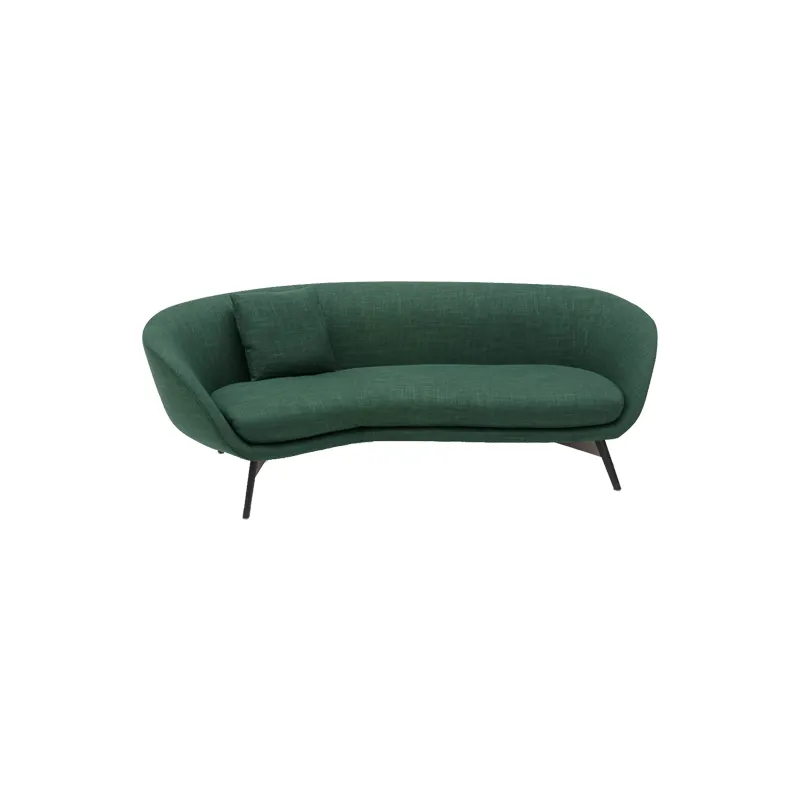 Moderno tessuto di lino verde Russell divano ad angolo doppio Set per piccolo soggiorno reclinabile divano modulare trapuntato Villa appartamento