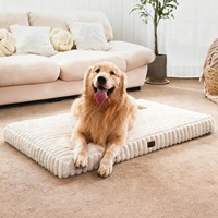 Coussin pour animaux de compagnie (chiens et chats) en mousse alvéolée pliable, surface douce et luxueuse, fond antidérapant, amovible et lavable en machine.
