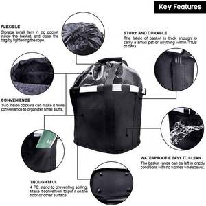Free Sample Removable Easy Install Quick Release Detachable Bicycle Front Handlebar <b>Basket</b> Small Pet <b>Dog</b> Cat Carrier Bag on <b>Bike</b> - Product Image 3
