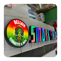 Logotipo de Letras 3D Personalizado para Exteriores con Iluminación RGB a Todo Color, Programable, Comercial