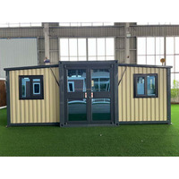 Maison extensible à double aile de 40 pieds, logement portable pour chantier de construction