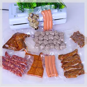 Recyclable BPA free small custom plastic package food smoked fish packaging nylon frozen vacuum meat food bags