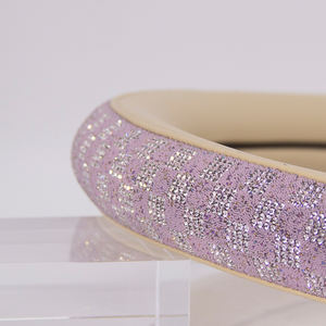 Fundas de Volante de Coche con Diamantes Brillantes, Multicolores, con Cristales Brillantes, Accesorios Deportivos de Cuero para Mujer - Product Image 6