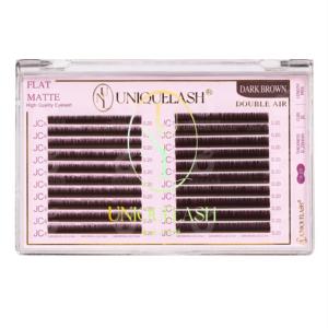 Brun naturel sous les extensions de cils 6mm 7mm couleur de café de conception mate plate coréenne pour l'amélioration des cils inférieurs - Product Image 1