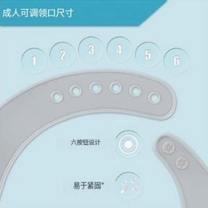 ผ้ากันเปื้อนซิลิโคนสำหรับผู้ใหญ่ 44 ซม. x 27 ซม. กันน้ำ เป็นมิตรกับสิ่งแวดล้อม ดีไซน์คอกว้างสำหรับผู้สูงอายุ - Product Image 2